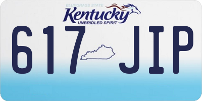 KY license plate 617JIP