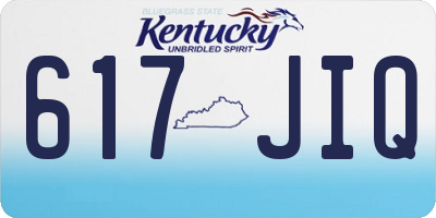 KY license plate 617JIQ