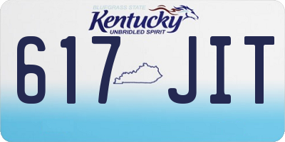 KY license plate 617JIT