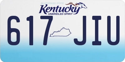 KY license plate 617JIU