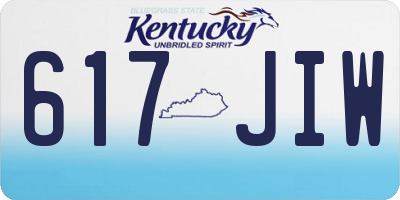 KY license plate 617JIW