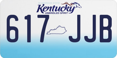 KY license plate 617JJB