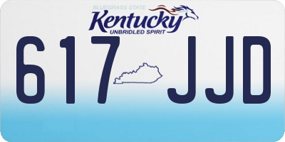 KY license plate 617JJD