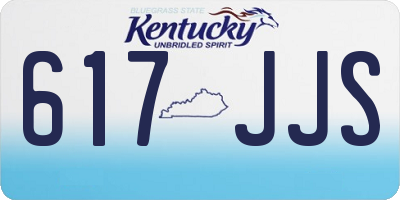 KY license plate 617JJS