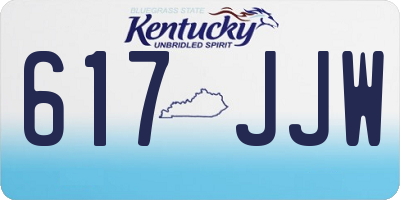 KY license plate 617JJW