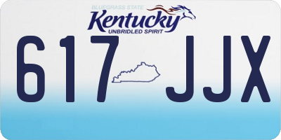 KY license plate 617JJX