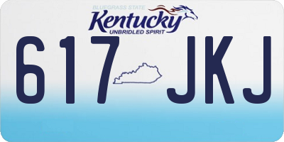 KY license plate 617JKJ