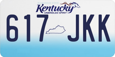 KY license plate 617JKK
