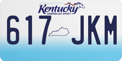 KY license plate 617JKM