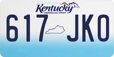 KY license plate 617JKO