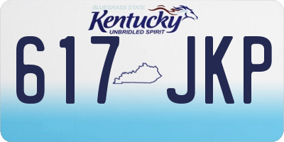 KY license plate 617JKP