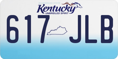 KY license plate 617JLB