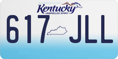 KY license plate 617JLL