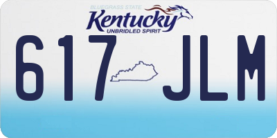 KY license plate 617JLM