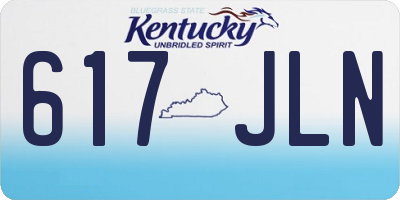 KY license plate 617JLN