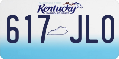 KY license plate 617JLO