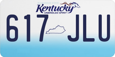 KY license plate 617JLU