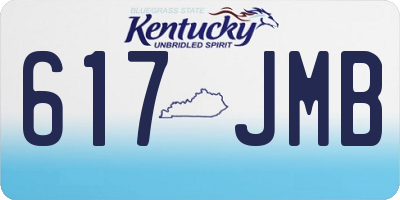KY license plate 617JMB