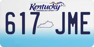 KY license plate 617JME