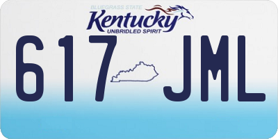 KY license plate 617JML