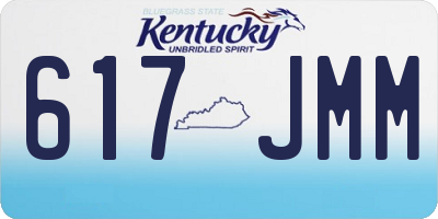 KY license plate 617JMM