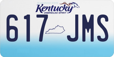 KY license plate 617JMS