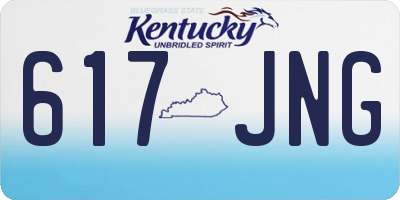 KY license plate 617JNG