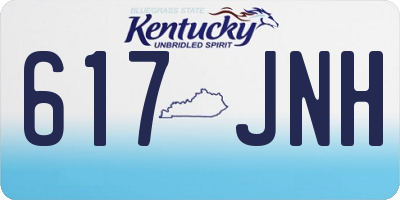 KY license plate 617JNH