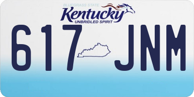 KY license plate 617JNM