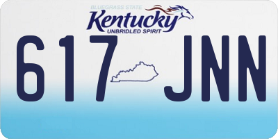 KY license plate 617JNN