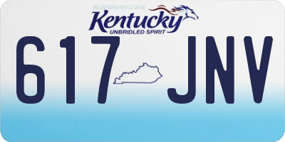KY license plate 617JNV