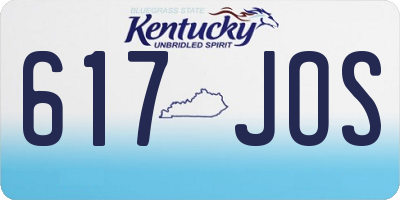 KY license plate 617JOS