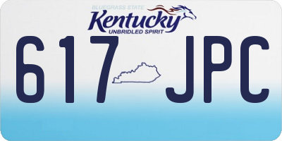 KY license plate 617JPC