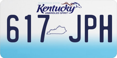 KY license plate 617JPH