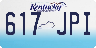 KY license plate 617JPI