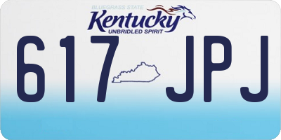 KY license plate 617JPJ
