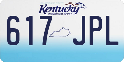 KY license plate 617JPL