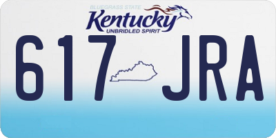 KY license plate 617JRA