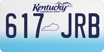 KY license plate 617JRB