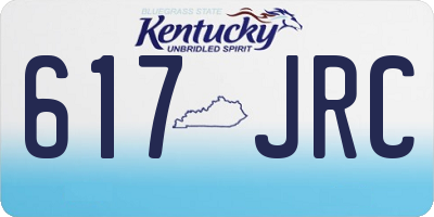 KY license plate 617JRC