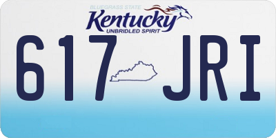 KY license plate 617JRI