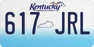 KY license plate 617JRL