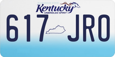 KY license plate 617JRO