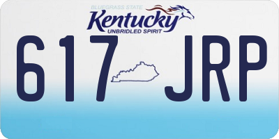 KY license plate 617JRP