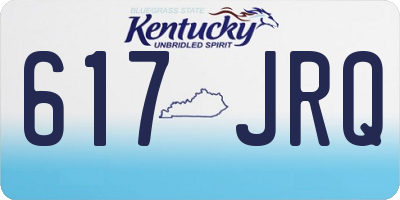 KY license plate 617JRQ