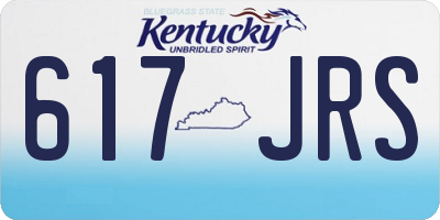 KY license plate 617JRS