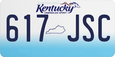 KY license plate 617JSC
