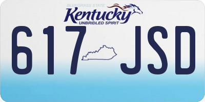 KY license plate 617JSD