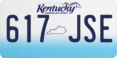 KY license plate 617JSE