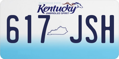 KY license plate 617JSH